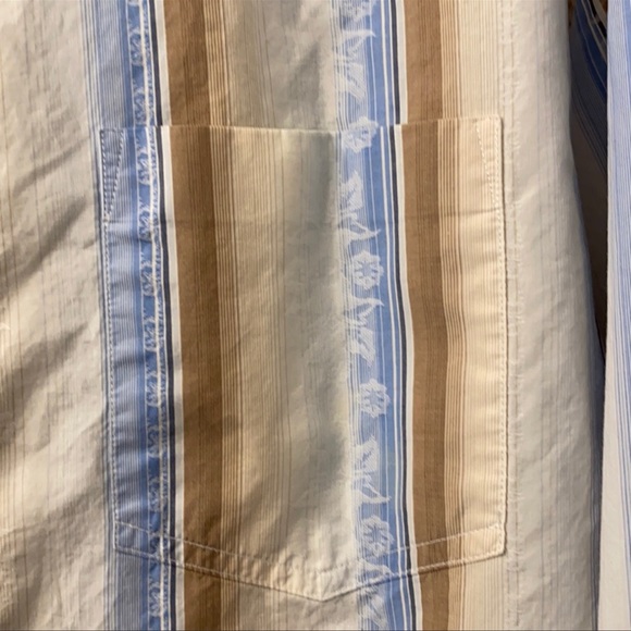 Tommy Bahama Denim Collection Striped Casual Shirt - Picture 2 of 8